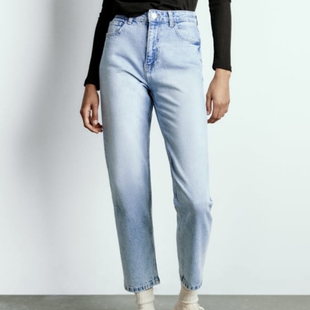 Zara straight leg jeans 0